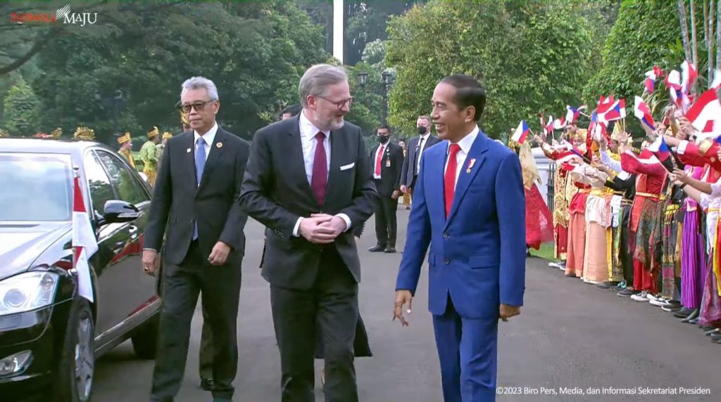 Presiden Jokowi Sambut PM Ceko Petr Fiala di Istana Bogor